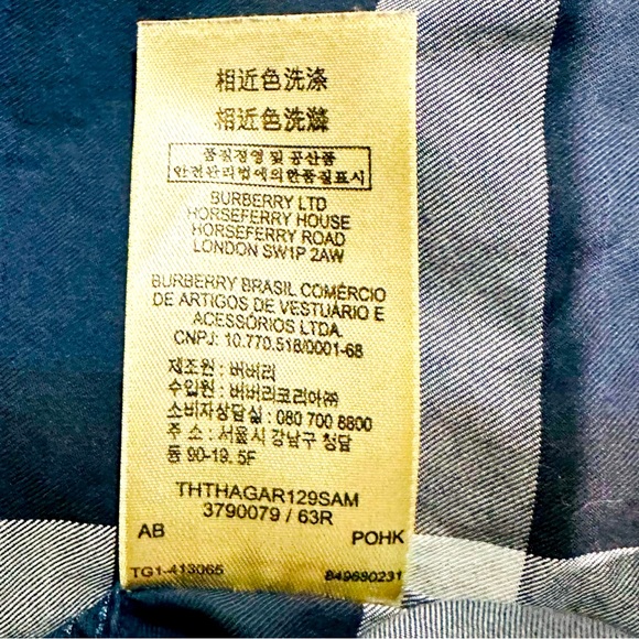 🔥SOLD🔥 BURBERRY BRIT XL 23” p2p NOVA CHECK Button Up Shirt, Clean, Authentic - Picture 2 of 8
